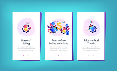Image showing Personalized selling app interface template.