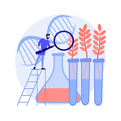 Image showing Genetically modified plants abstract concept vector illustration.