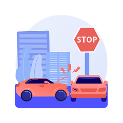 Image showing Traffic accident abstract concept vector illustration.