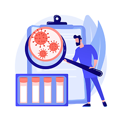 Image showing Coronavirus test kit abstract concept vector illustration.