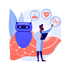 Image showing AI use in healthcare abstract concept vector illustration.