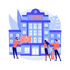Image showing Lifestyle hotel abstract concept vector illustration.