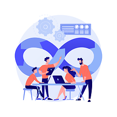 Image showing DevOps team abstract concept vector illustration.