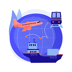 Image showing International transport abstract concept vector illustration.