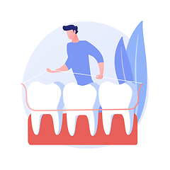 Image showing Dental tooth plate abstract concept vector illustration.