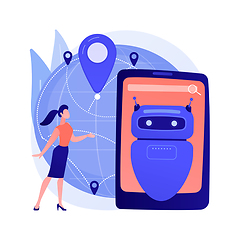 Image showing AI in travel and transportation abstract concept vector illustration.