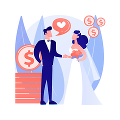 Image showing Marriage of convenience abstract concept vector illustration.