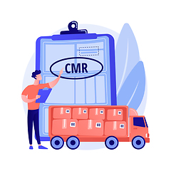 Image showing Road transport documents abstract concept vector illustration.