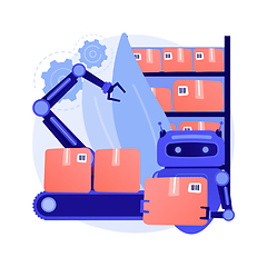 Image showing Warehouse robotization abstract concept vector illustration.