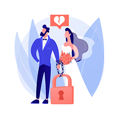 Image showing Forced marriage abstract concept vector illustration.