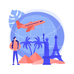 Image showing Traveling the world abstract concept vector illustration.