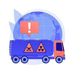 Image showing Transport of dangerous goods abstract concept vector illustration.