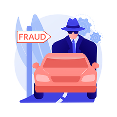 Image showing Road fraud abstract concept vector illustration.