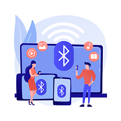 Image showing Wireless device connection abstract concept vector illustration.