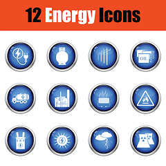 Image showing Energy icon set. 