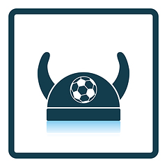 Image showing Football fans horned hat icon