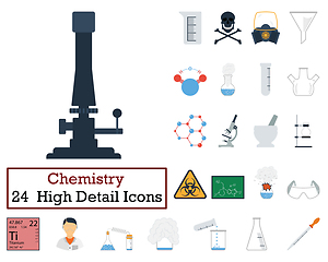 Image showing Set of 24 Chemistry Icons