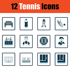 Image showing Tennis icon set