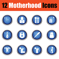 Image showing Set of motherhood icons.