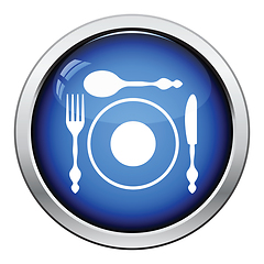 Image showing Silverware and plate icon