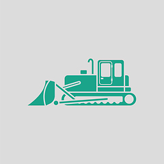 Image showing Icon of Construction bulldozer