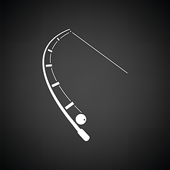 Image showing Icon of curved fishing tackle