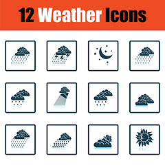 Image showing Set of weather icons