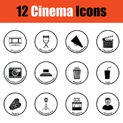 Image showing Set of cinema icons