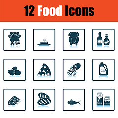 Image showing Set of food icons