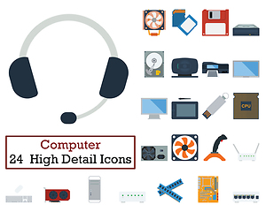 Image showing Set of 24 Computer Icons