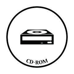 Image showing CD-ROM icon Vector illustration