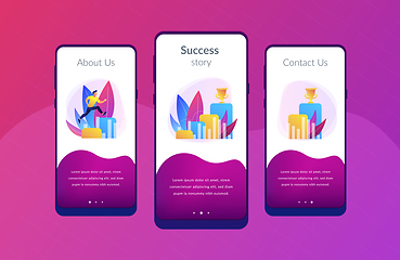 Image showing On the way to success app interface template.