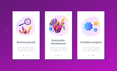 Image showing Business growth app interface template.