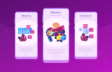 Image showing Public relations app interface template.