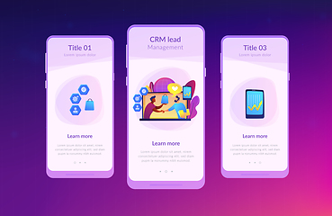 Image showing Customer Relationship Management app interface template.