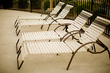 Image showing pool chairs