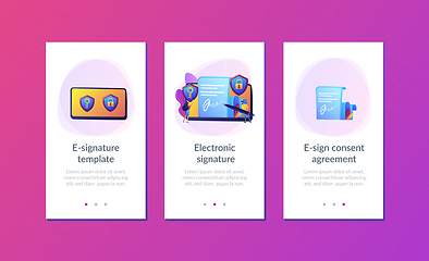 Image showing Electronic signature app interface template.