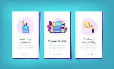 Image showing Copywriting app interface template.