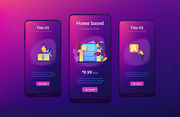 Image showing Copywriting app interface template.