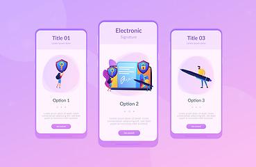 Image showing Electronic signature app interface template.