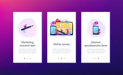 Image showing Online survey app interface template.