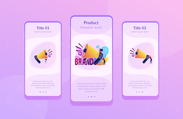 Image showing Brand awareness app interface template.
