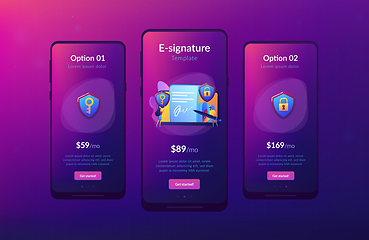 Image showing Electronic signature app interface template.