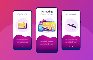 Image showing Online survey app interface template.