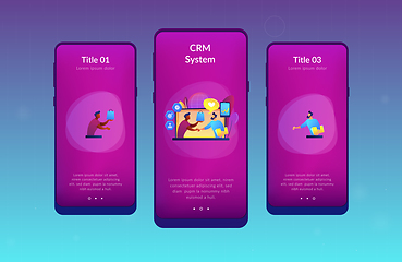Image showing Customer Relationship Management app interface template.