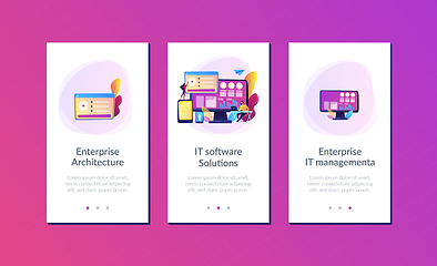 Image showing Enterprise IT management app interface template.