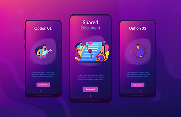 Image showing Shared document app interface template.