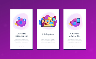 Image showing Customer Relationship Management app interface template.