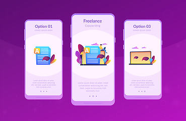 Image showing Copywriting app interface template.
