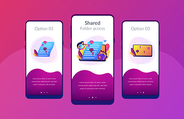 Image showing Shared document app interface template.